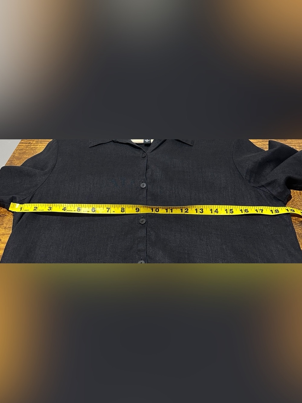 Eileen Fisher Irish Linen Button Down Top - Picture 6 of 8